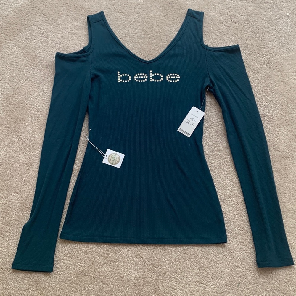 bebe cold shoulder top